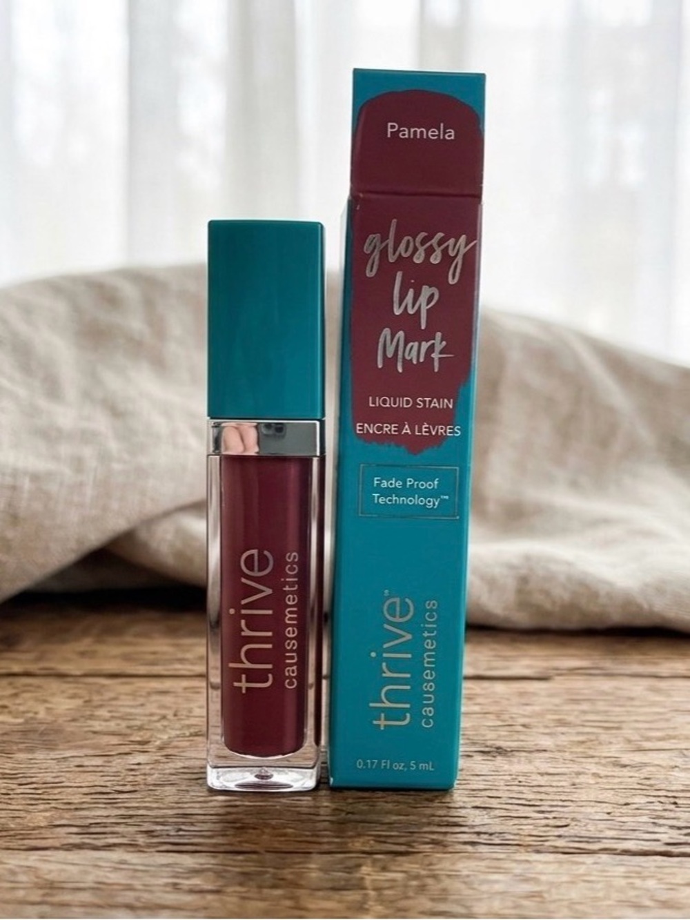 Thrive Causemetics Glossy Lip Mark Liquid Stain - Shade: Pamela (Berry) NIB